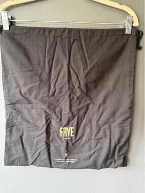 Frye Black Drawstring  Dust Bag Logo Storage Pouch